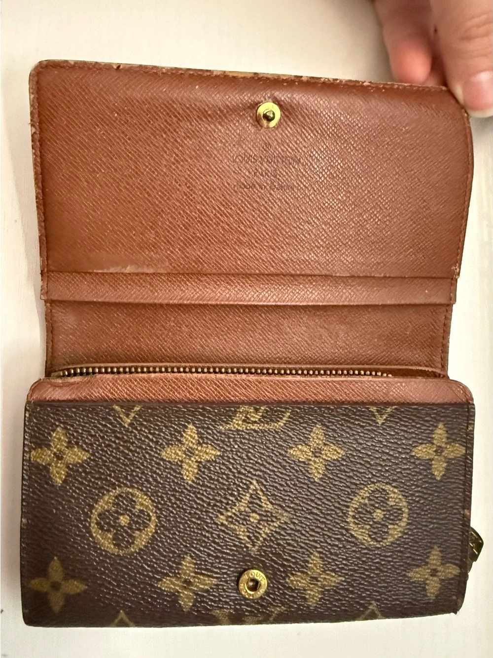 Louis Vuitton Monogram Snap Continental Wallet in Brown and Gold